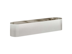Conjunto 1 Vaso De Jardim Vidaxl Prateado Metal (200 X 40 X 40 Cm)