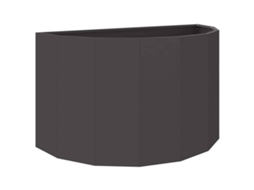 Conjunto 1 Vaso De Exterior Vidaxl Preto Aço (90 X 45 X 50 Cm)