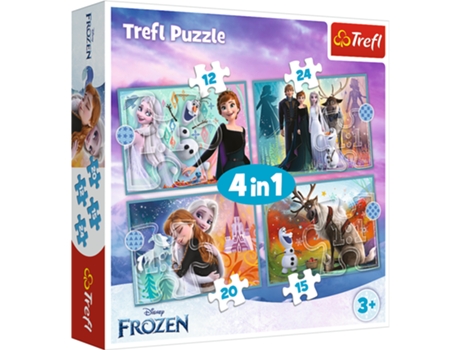 Puzzle 4 Em 1 O Incrível Mundo De Frozen Trefl 34381 Trefl Puzzle (12, 15, 20, 24)