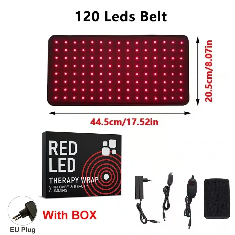 120pcs Led Faixa de Luz Vermelha, 660nm850nm Infravermelho Fototerapia Pad para Aliviar a Fadiga do Corpo MDUG