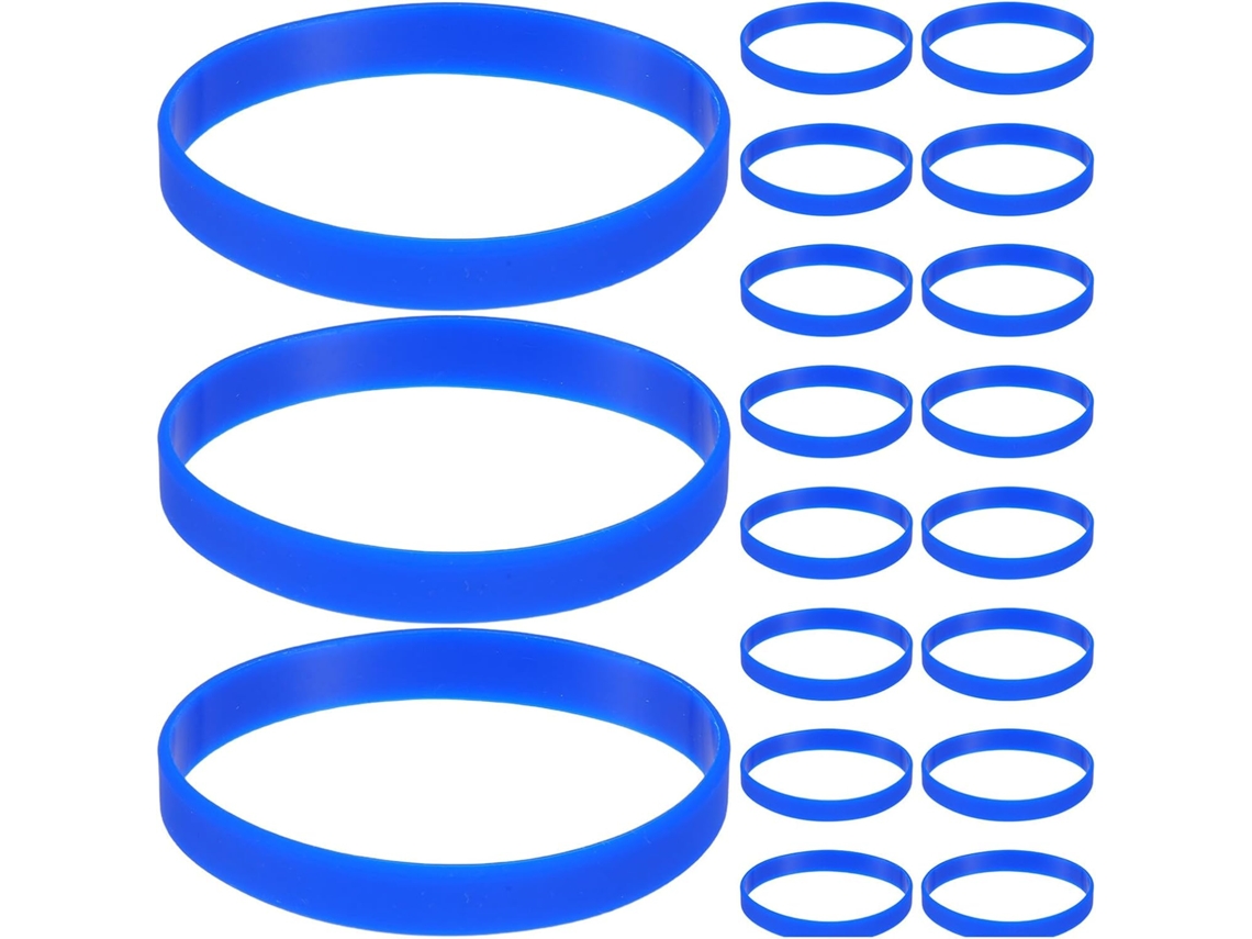 Pulseiras de silicone ajustáveis e unissex Homsfou, azul escuro, 60 unidades, para eventos esportivos, festas e uso em geral.