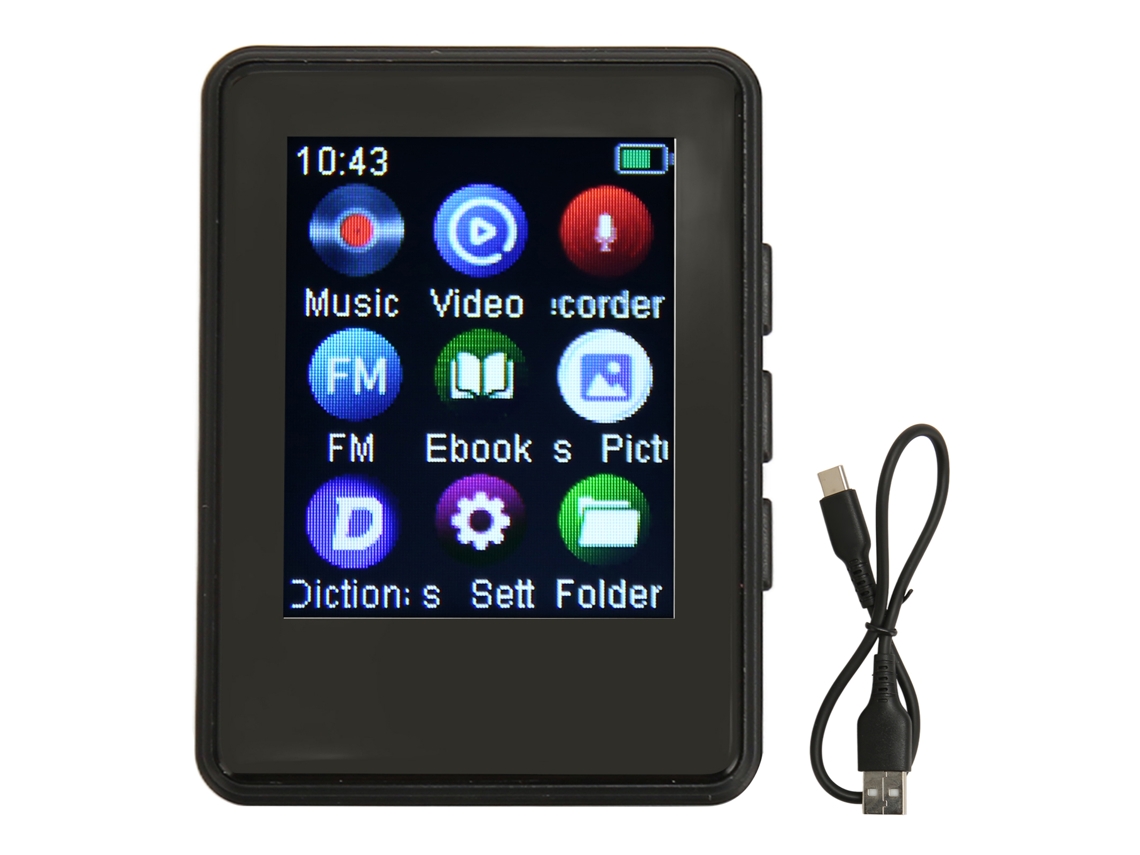 Mp3 Player EOOCOO (tela Tática Completa de 1,77 Polegadas Bluetooth 5.0)