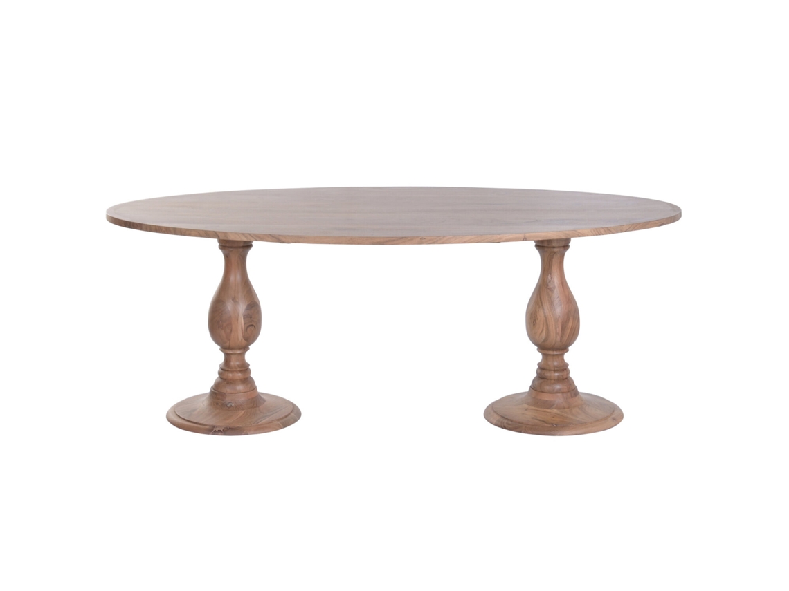 Mesa de Jantar Oval em Acácia, 200x100x77cm ALEXANDRA HOUSE LIVING