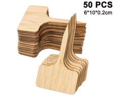 50 Marcadores de Bambu em T para Plantas AQUAFORGE