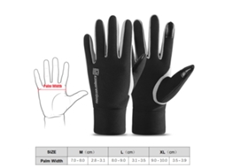 Luvas de inverno aquáticas touchscreen unissex com forro quente para ski ciclismo e esportes ao ar livre