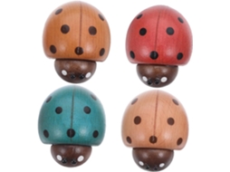 De 4 Ímãs De Joaninha Maciços, Feitos À Mão, Para Decoração De Geladeira. Acessórios Originais Para Cozinha, Escritório Gokoco