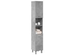 Vidaxl Armário De Casa De Banho 30x30x179 Cm Contrap. Cinzento Cimento