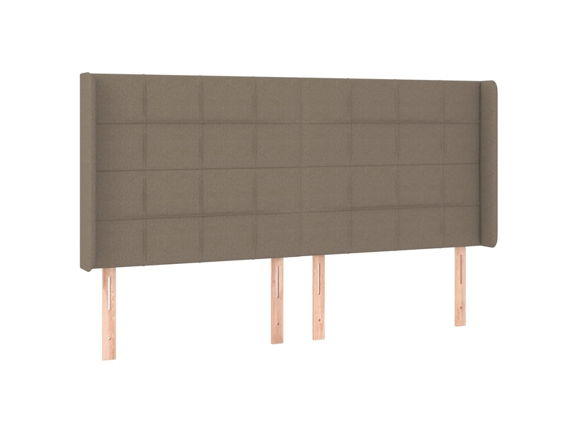 Cabeceira de Cama com Abas Tecido Cinza Acastanhado MAISON EXCLUSIVE (203x16x118 cm)