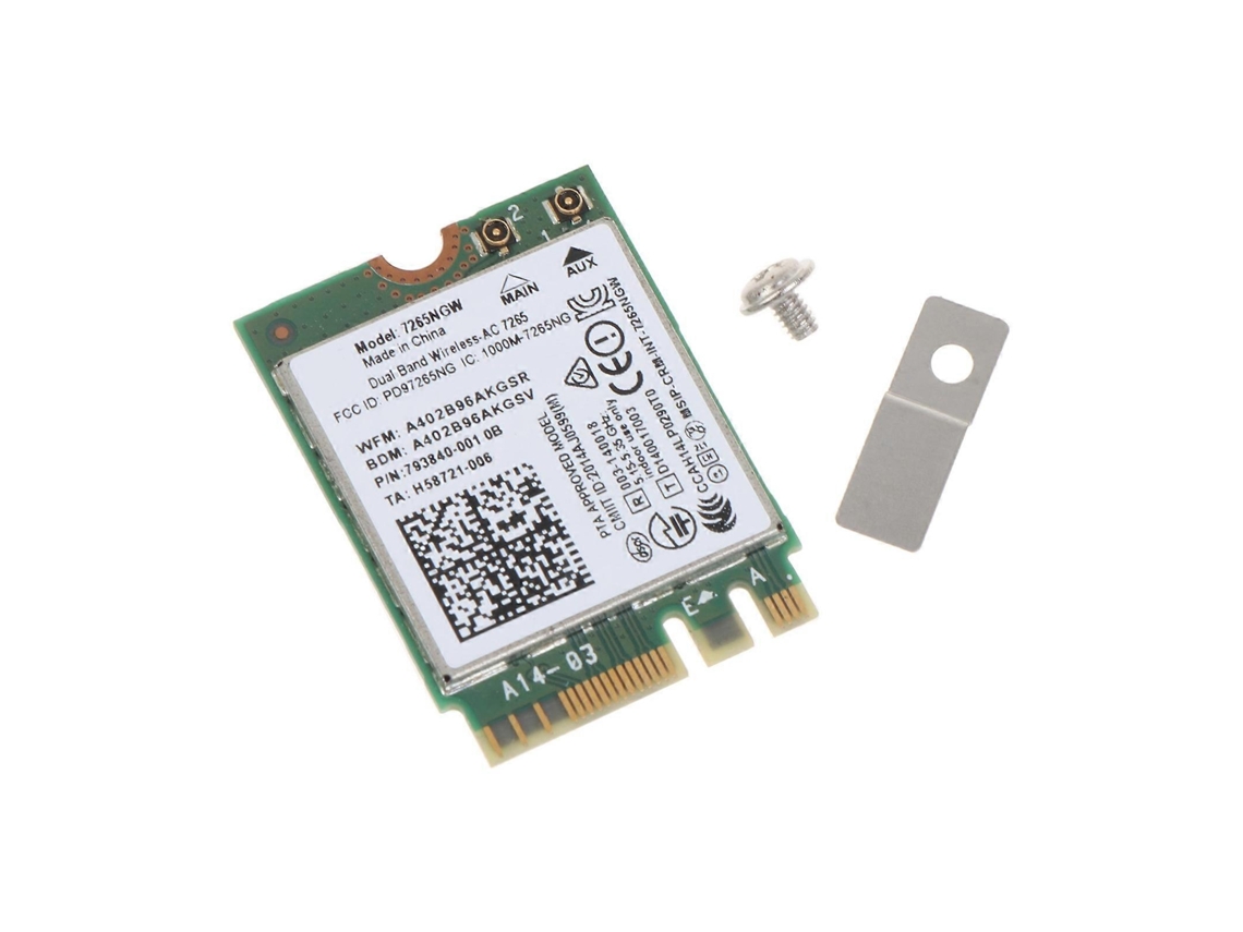 Lurelia Placa Wi-fi M.2 Ngff Ac7265ngw Wi-fi 5 876 Mbps 867 Mbps Dual Band 2,4/5 Ghz Bluetooth 4.0