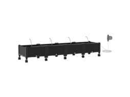 Conjunto 4 Vaso De Jardim Vidaxl Preto Polipropileno (160 X 40 X 28 Cm)