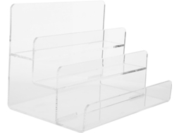 Suporte Trapezoidal De Acrílico 3 Níveis Balacoo Para Bolsas, 17cm, Durável E Multifuncional Para Organização De Lojas