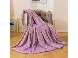 Manta de Lã Jacquard Fansu Cor Sólida Fofa Quente Macia e Grossa para Cama Sofá Todas as Estações 180x200cm, M