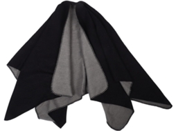Poncho Feminino Ciieeo Estilo Nórdico Dupla Face Em Lã Sintética, Cachecol Quente E Grosso.