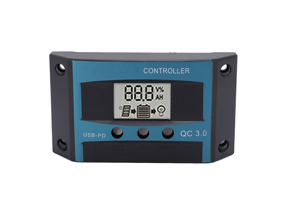 Primerox controlador de Carga Solar Mppt 12v 24v Regulador com Portas Usb Duas 50a