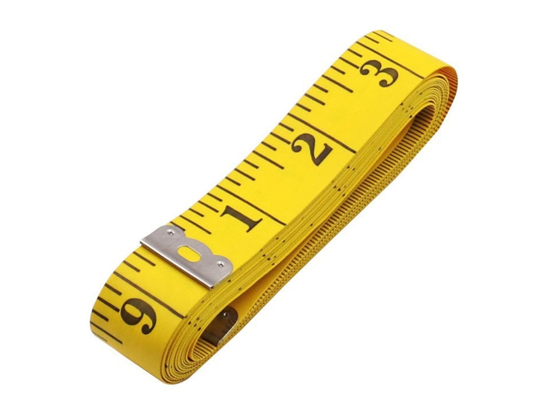 Lurelia Fita Métrica Flexível Dupla Escala Resistente Pvc Amarelo Para Costura E Artesanato