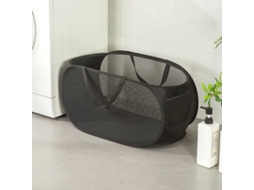 Cesto De Roupa Dobrável Com Alças Black