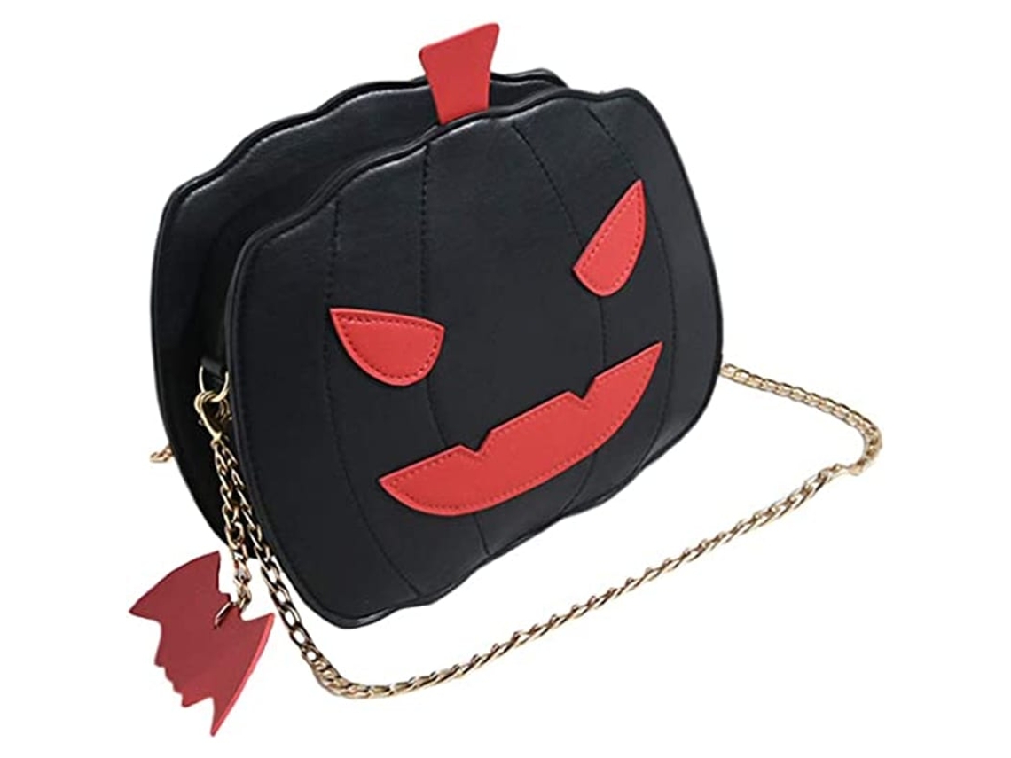 Bolsa Transversal Halloween Abóbora Mochila De Mensageiro Ombro Com Corrente Para Mulheres Meninas Crianças