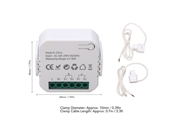 Laxiscreed Monitor De Energia Wifi Para Casa, Medidor De Consumo De Eletrodomésticos Em Corrente Única