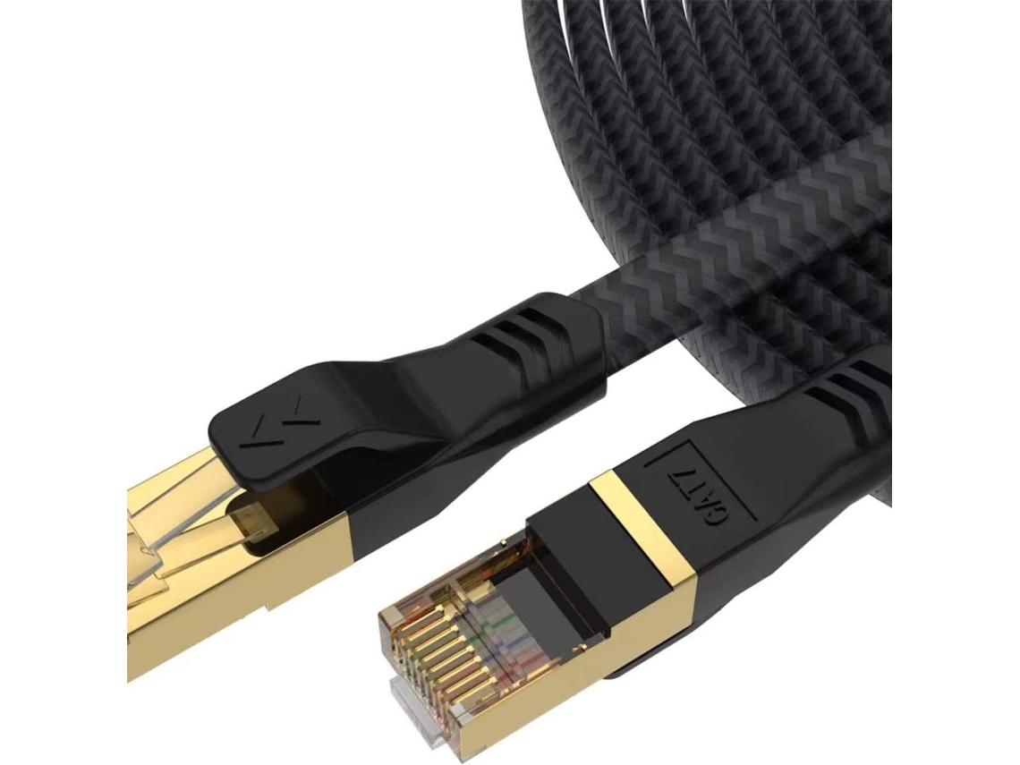 Cabo Ethernet Cat 7 De 3m, Plano E Resistente Para Internet. Aquaforge