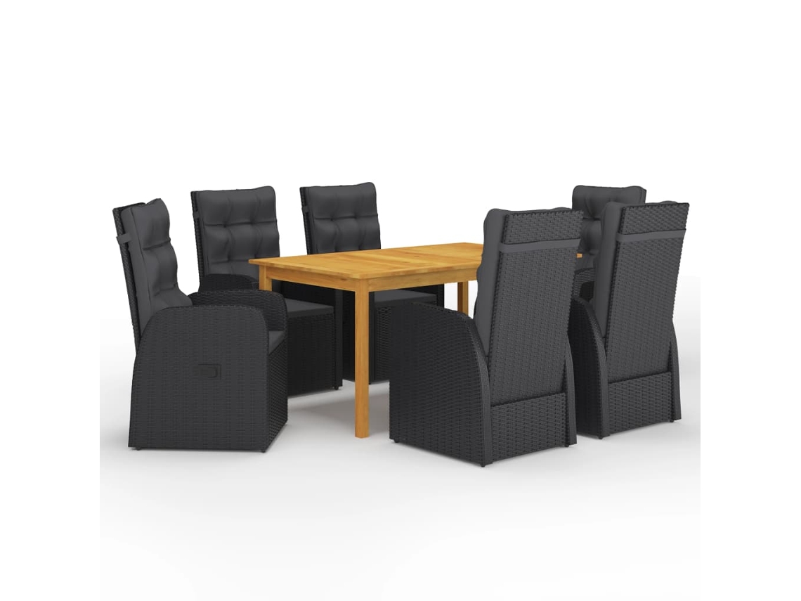 Dining Set, Dining Sets Vidaxl Preto Madeira De Acácia (n/a)