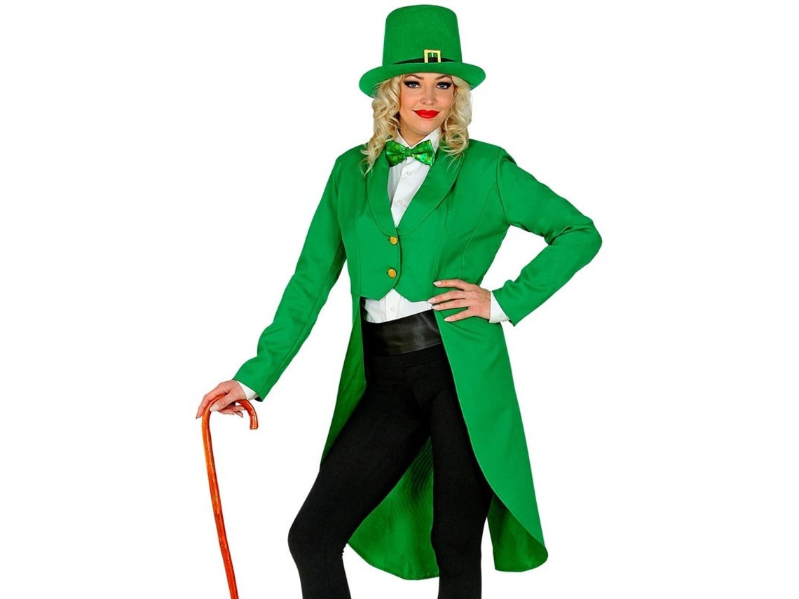 Fantasia ou casaco verde do Dia de São Patrício para mulheres