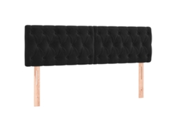 Cabeceira de Cama 2 Pcs Veludo 72x7x78/88 Cm Preto MAISON EXCLUSIVE