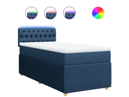 Box Spring Bed, Box Spring Beds Vidaxl Azul Tecido (90 X 190 Cm)