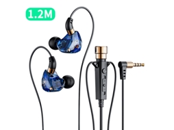Fones de Ouvido para Karaokê, Microfone, Cabo de Áudio, Cancelamento de Ruído, Sem Fio MDUG (1,2 m, azul)
