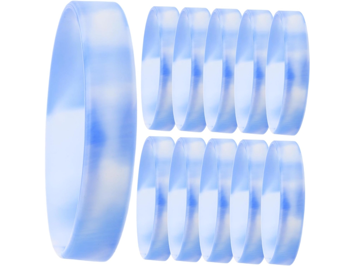 Conjunto Holibanna com 20 pulseiras de identificação em silicone para adultos, à prova d'água e ideais para eventos esportivos.