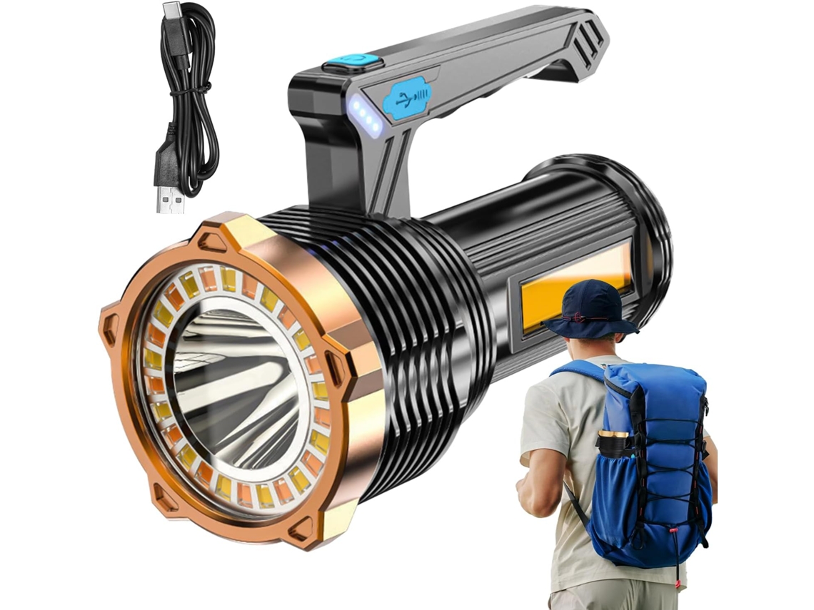 Lanterna Led Muito Brilhante, Com Iluminação Lateral E Longa Vida Útil.
