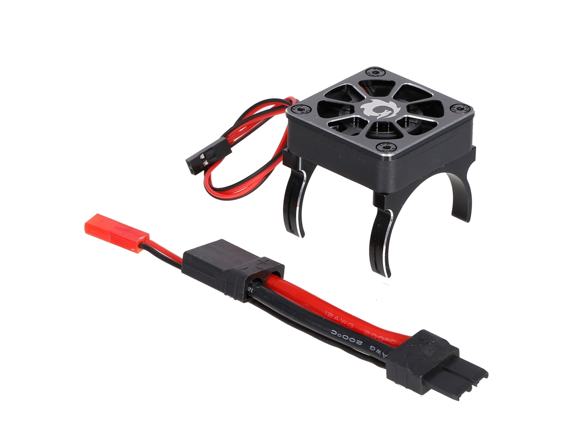 Cooler De Motor Com Ventilador E Radiador Para Carros Rc Série 540 550 Compatível Com Traxxas Axial Scx10 Hpi