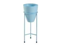 Suporte para Plantas Asten com Vaso Metálico 41Xø16Cm Azul Claro [EN.CASA].