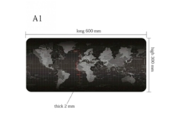 Mouse Pad com Design de Mapa do Mundo, para Jogos em Laptop, LAXISCREED