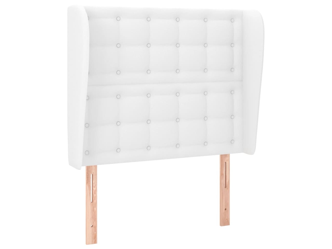 Headboard, Headboards Vidaxl Branco Couro Artificial (93 X 23 X 118/128 Cm)
