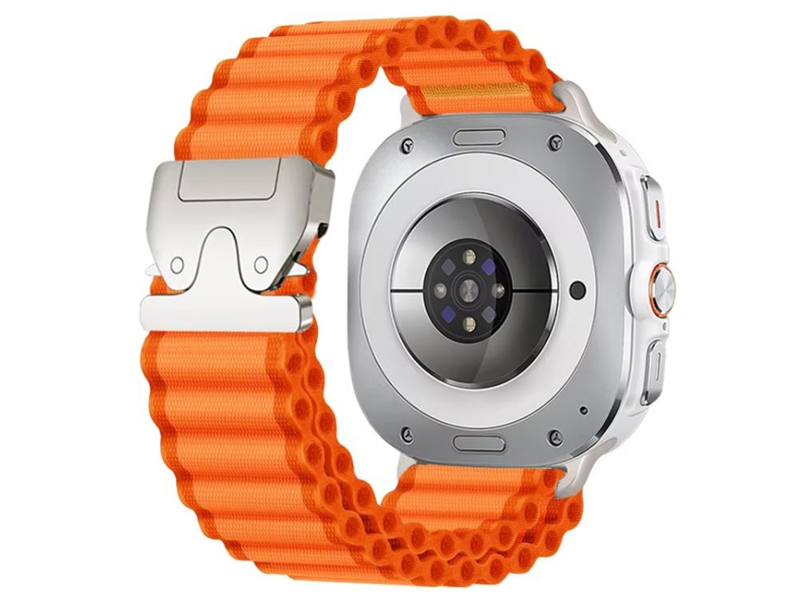 Bracelete Esportivo Nylon para Samsung Galaxy Watch 8 / 8 Classic XIAOMOYU com Fecho de Paraquedas e Fivela Prateada