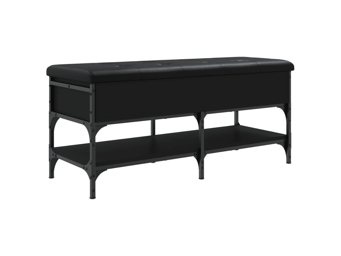 Shoe Bench, Shoe Benches Vidaxl Preto Madeira Processada (102 X 42 X 45 Cm)