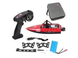 Mali barco de Controle Remoto Elétrico Recarregável Anti colisão 80m 16km/h Brinquedo Rc Vermelho
