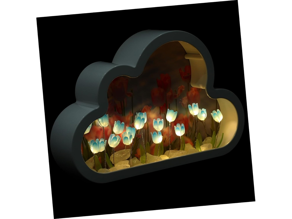 Luminária Noturna Nuvem, Espelho Tulipa Diy, Abajur Decorativo Para De