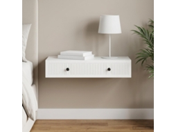 Vidaxl Mesa Lateral De Parede Branco 87,5 X 34,5 X 17 Cm