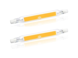 Lâmpada LED R7s 78mm 5W COB 500lm 6000K Branca Fria Equivale a 30-50W Halógena 2un Nova Line