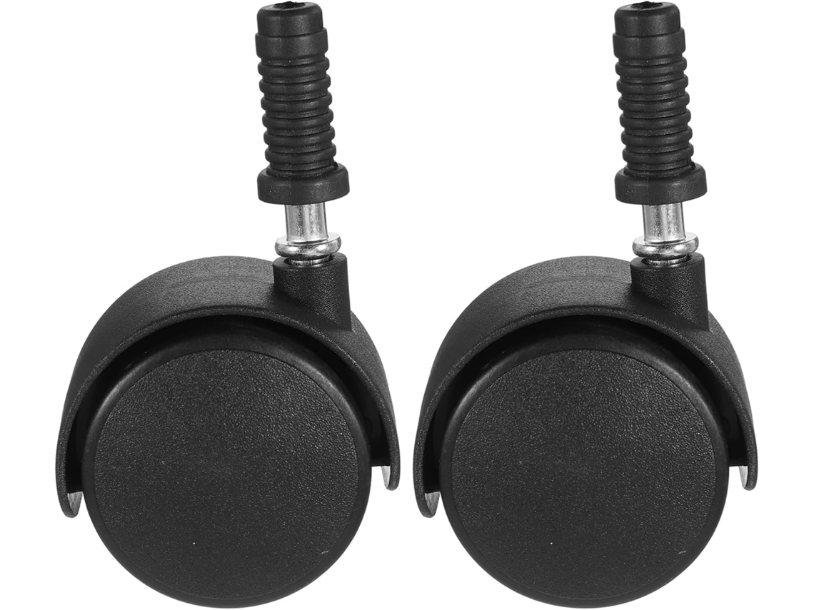 Conjunto de 2 hastes giratórias M7 em ABS preto e ferro para mesa