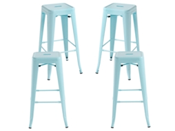 Pack 4 Bancos Torix Altos 76 Cm - Azul Céu