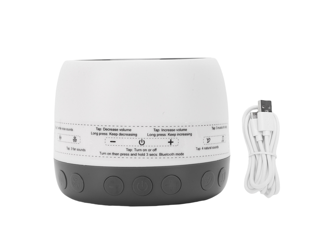 Máquina de Ruído Branco EOOCOO com 13 sons naturais (alimentada por Usb)