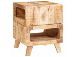 Vidaxl Mesa De Apoio Castanho 40 X 40 X 49 Cm Madeira De Manga Maciça