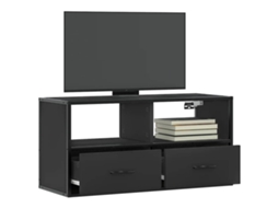 Vidaxl Móvel Para Tv 80x31x39,5 Cm Derivados De Madeira/metal Preto