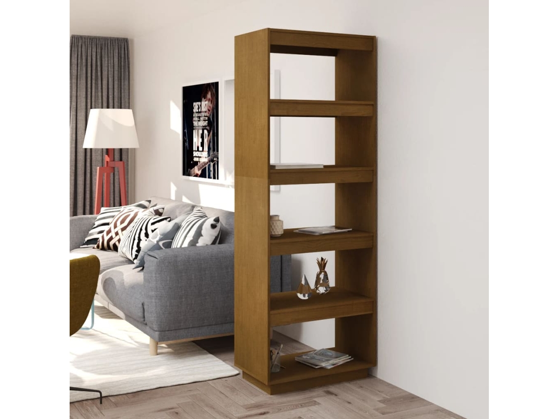 Vidaxl Estante/divisória 60x35x167 Cm Pinho Maciço Castanho Mel