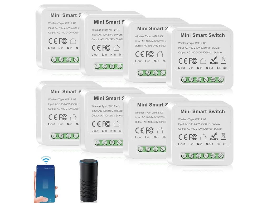 Smart Module Interrupteur Éclairage 1 Voie Double Commande Mini Diy Interrupteur Wi-fi