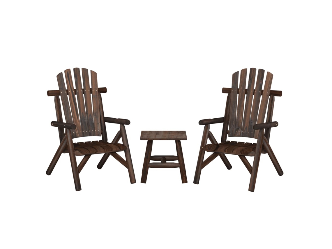 Pcs Conjunto Lounge De Jardim Madeira De Abeto Maciça Dkd Home Decor