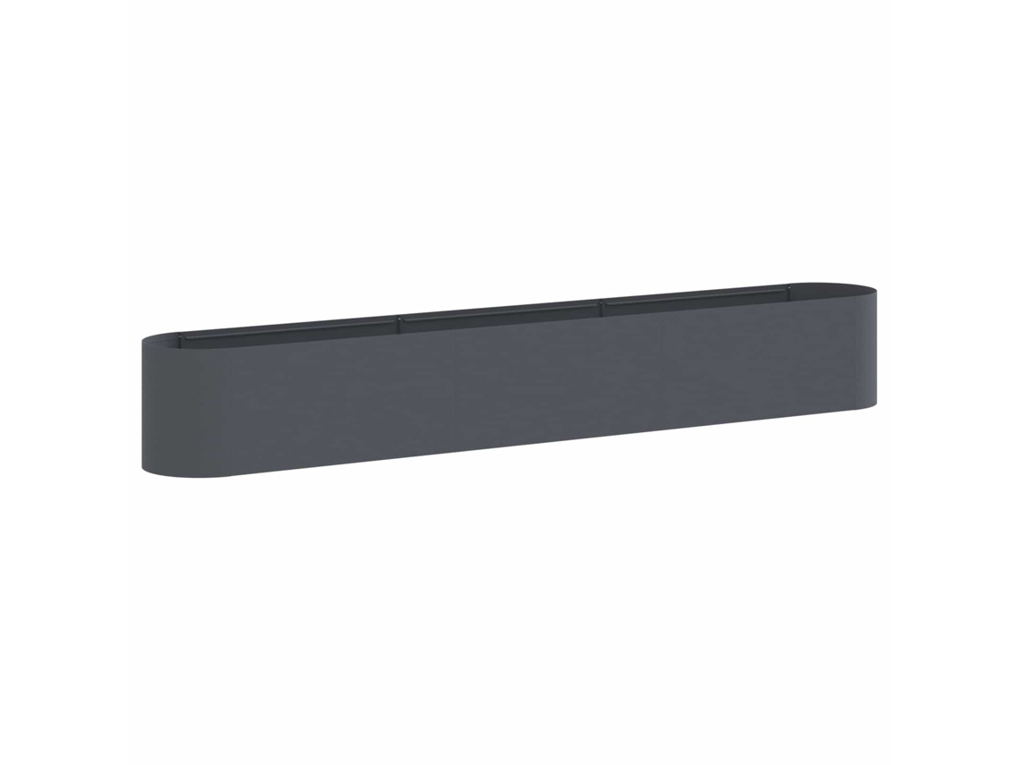 Conjunto 1 Vaso De Jardim Vidaxl Antracite Metal (280 X 40 X 40 Cm)