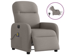 Electric Massage Recliner Chair, Electric Massage Recliner Chairs Vidaxl Cinzento-acastanhado Tecido